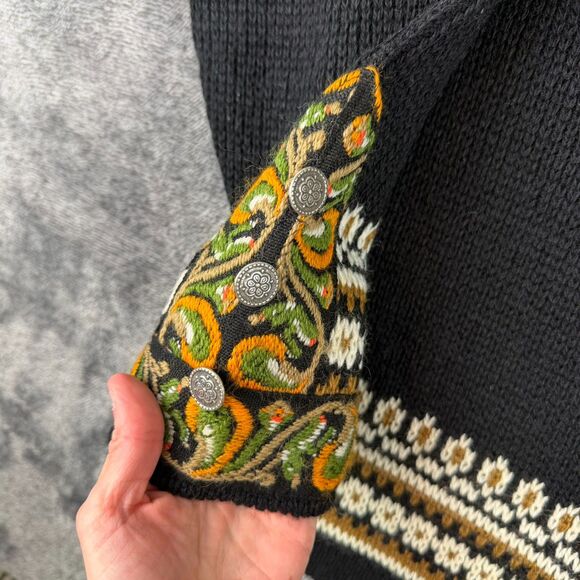 Vtg Nordstrikk Virgin Wool Cardigan Embroidered Made In Norway Women's M/L* - Picture 4 of 11